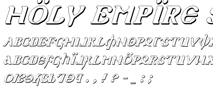 Holy Empire Shadow Italic font